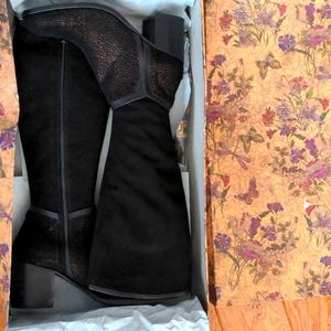 JO ghost women tall leather boots , new in box